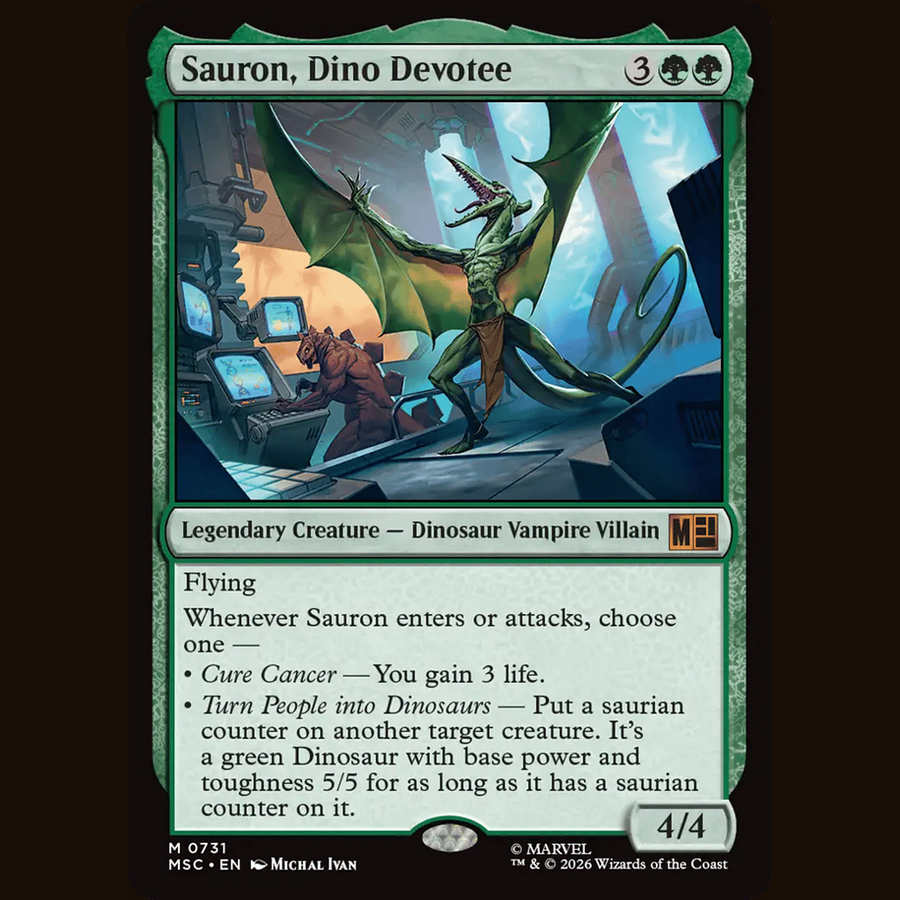 Sauron, Dino Devoteee [Commander: Marvel Super Heroes] full-card image