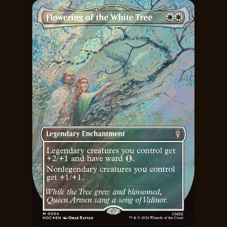 Flowering of the White Tree (Borderless) (Surge Foil) [The Hobbit: Eternal-Legal] HOC #54 full-card image