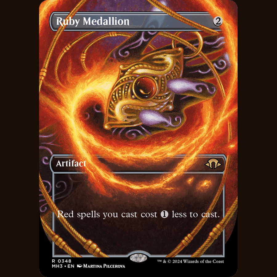 Ruby Medallion (Borderless) [Modern Horizons 3] full-card image