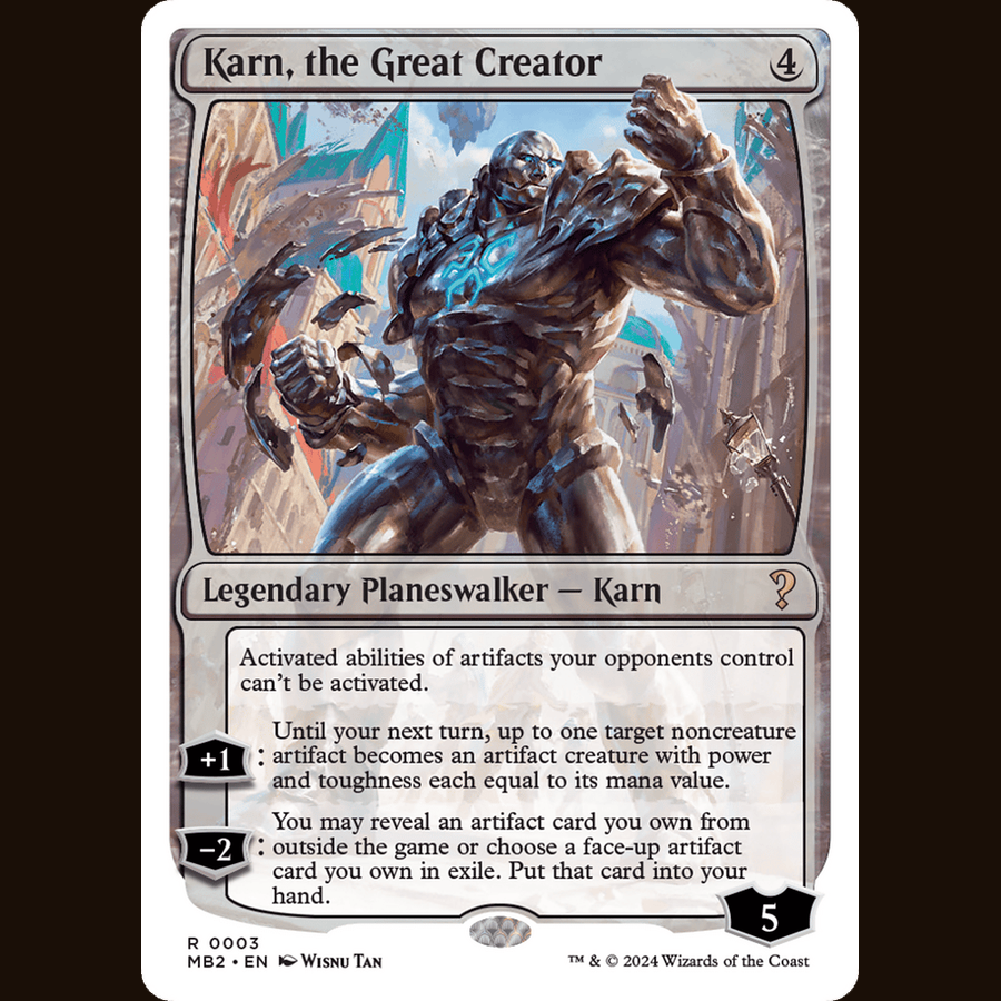 Karn, the Great Creator (White Border) [Mystery Booster 2] full-card image