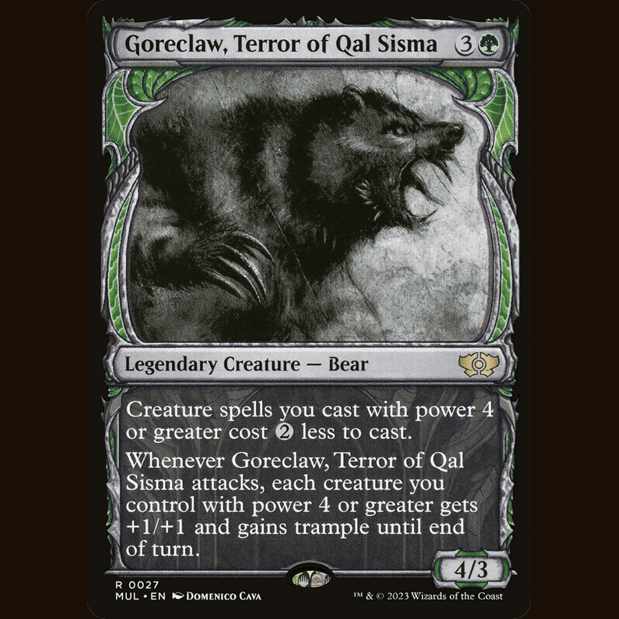 Goreclaw, Terror of Qal Sisma [March of the Machine: Multiverse Legends] full-card image