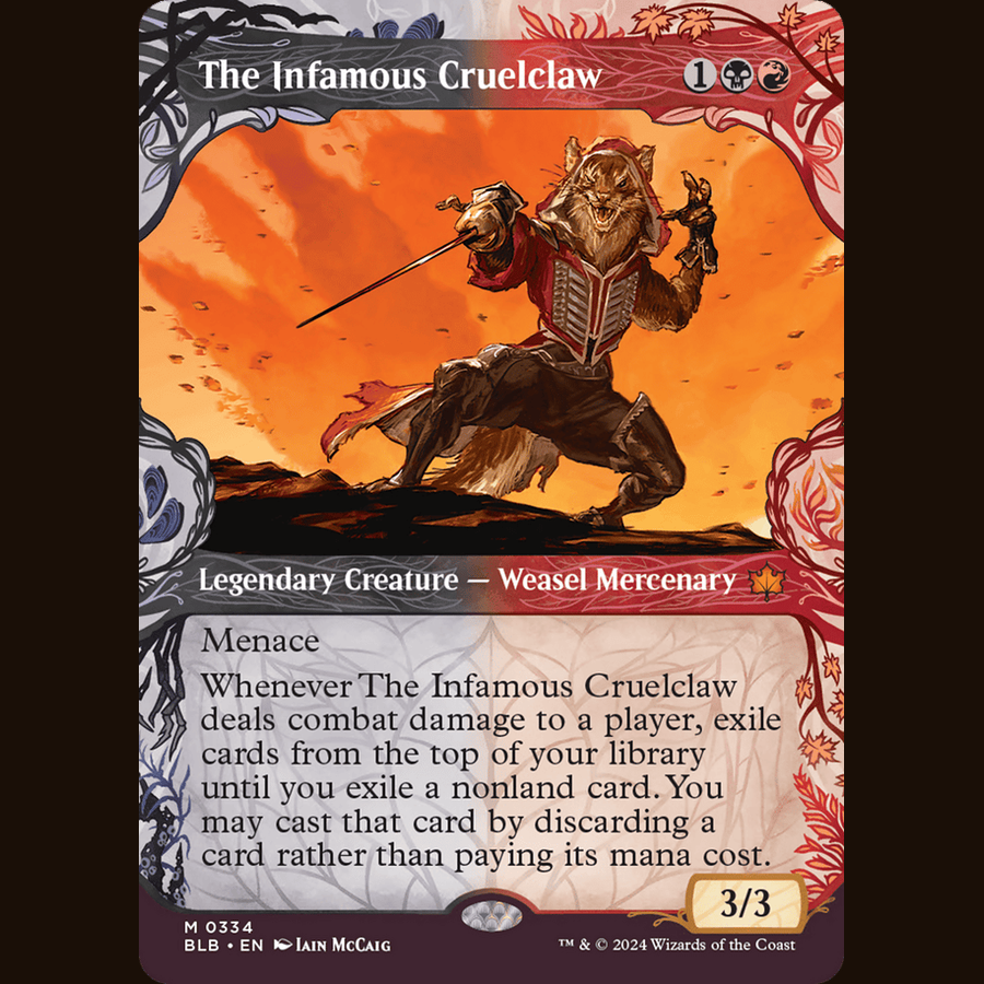The Infamous Cruelclaw (Showcase) [Bloomburrow] full-card image