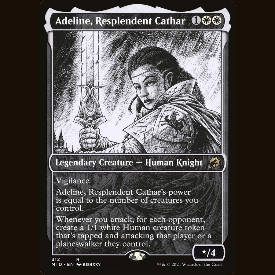 Adeline, Resplendent Cathar (Showcase) [Innistrad: Midnight Hunt] full-card image