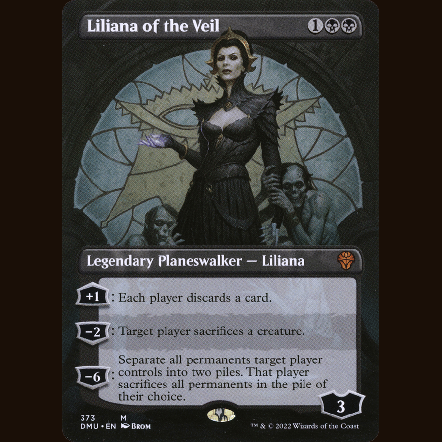 Liliana of the Veil (Borderless) [Dominaria United] full-card image