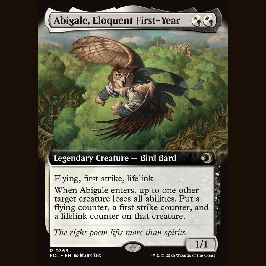 Abigale, Eloquent First-Year (Extended Art) [Lorwyn Eclipsed] full-card image