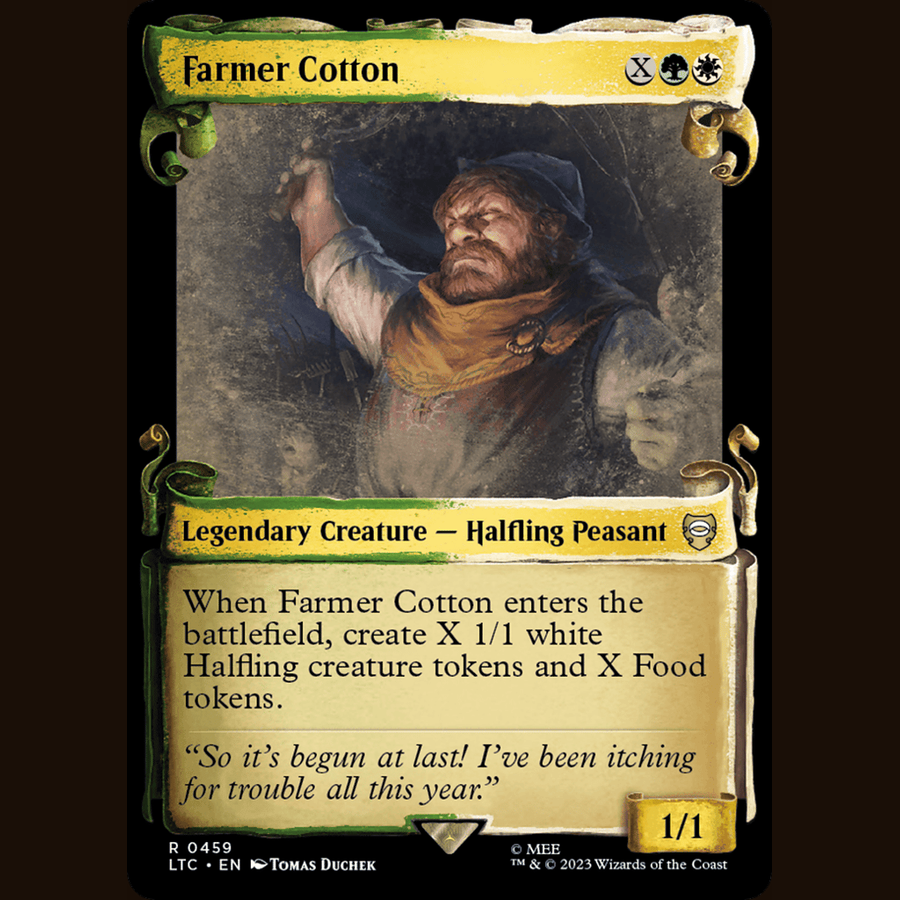 Farmer Cotton (Showcase Scrolls) [Commander: The Lord of the Rings: Tales of Middle-earth] full-card image