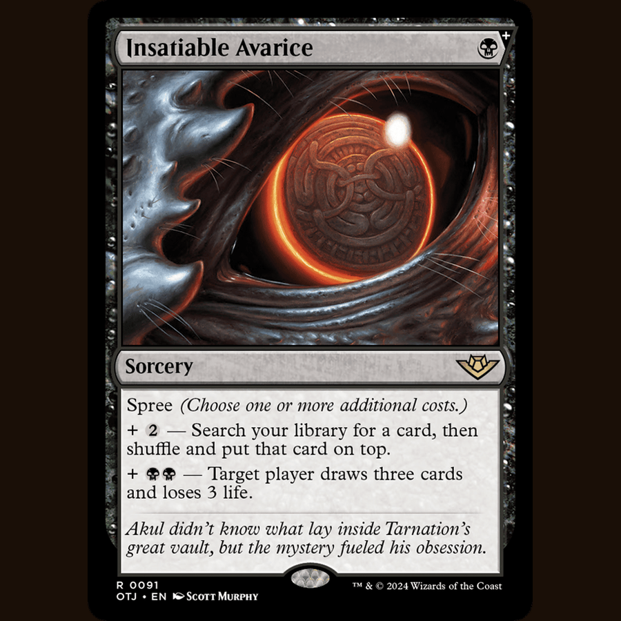 Insatiable Avarice [Outlaws of Thunder Junction] full-card image