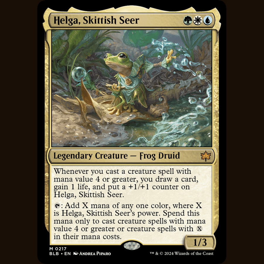 Helga, Skittish Seer [Bloomburrow] full-card image