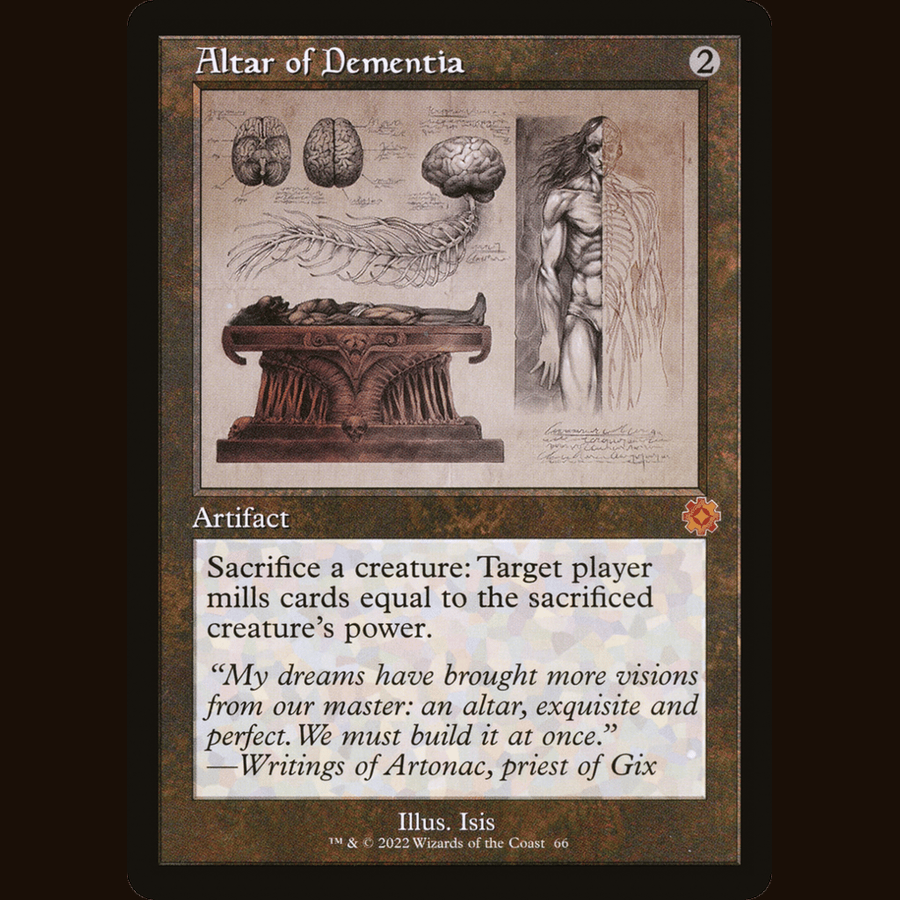 Altar of Dementia (Schematic) [The Brothers' War: Retro Frame Artifacts] full-card image