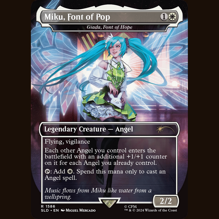 Miku, Font of Pop - Giada, Font of Hope (Rainbow Foil) [Secret Lair Drop Series] full-card image