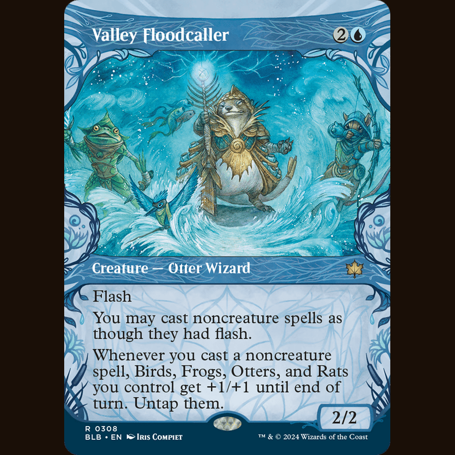 Valley Floodcaller (Showcase) [Bloomburrow] full-card image