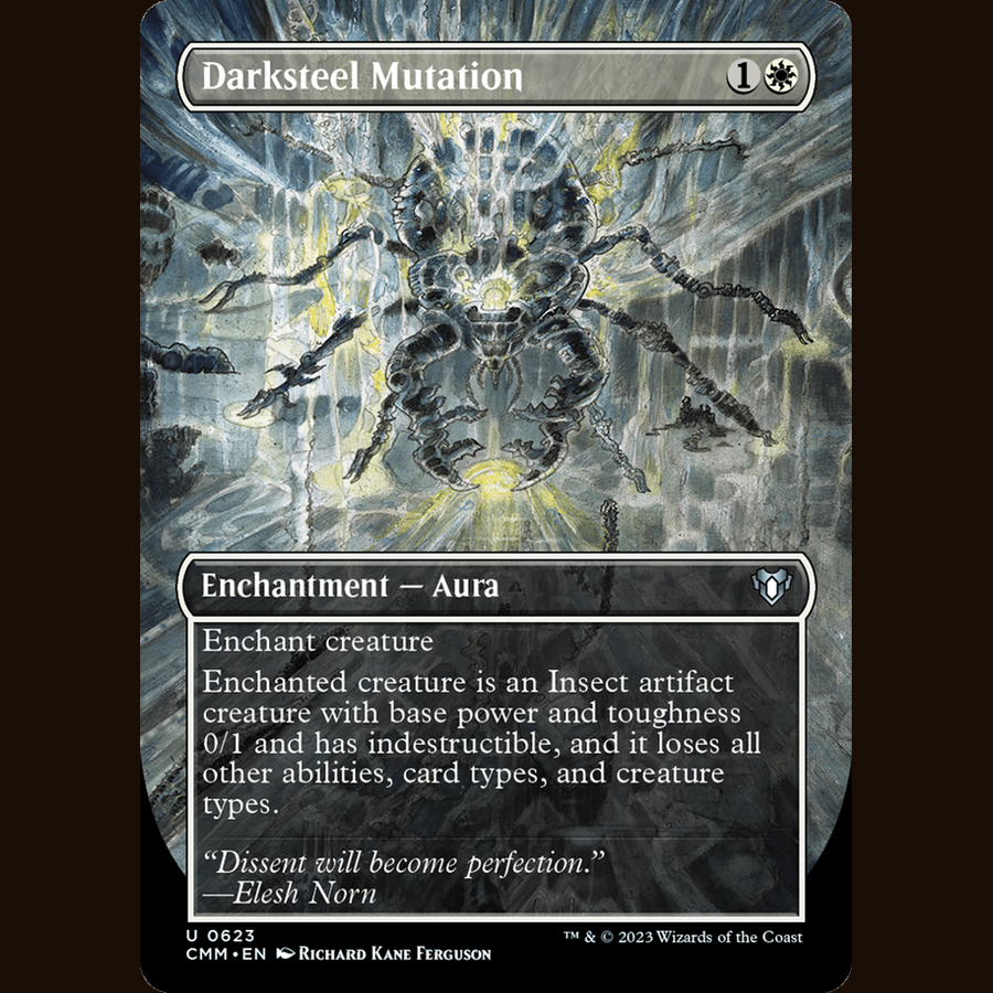 Darksteel Mutation (Borderless) [Commander Masters] full-card image