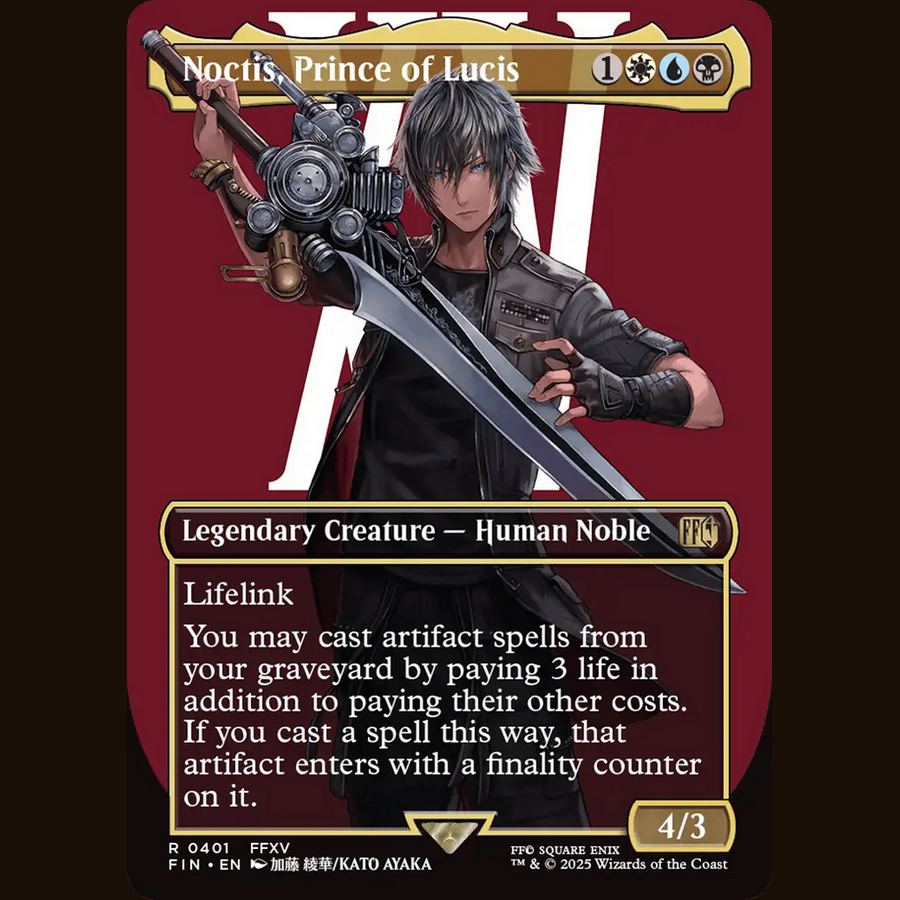 Noctis, Prince of Lucis (Borderless) [Universes Beyond: FINAL FANTASY] full-card image
