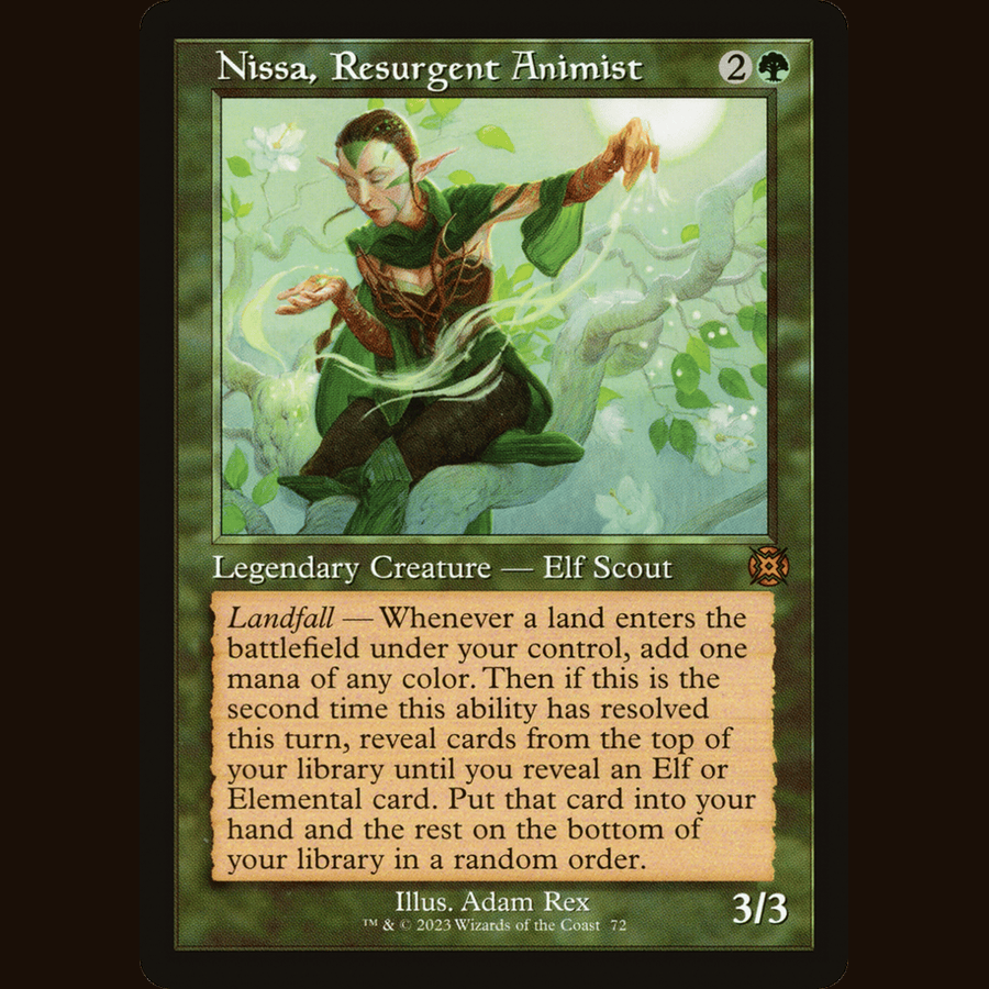 Nissa, Resurgent Animist (Retro Frame) [March of the Machine: The Aftermath] full-card image