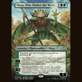 Nissa, Who Shakes the World (Borderless) [Commander: Bloomburrow] full-card image
