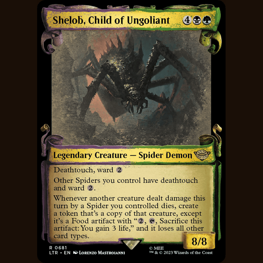 Shelob, Child of Ungoliant (Showcase Scrolls) [Universes Beyond: The Lord of the Rings: Tales of Middle-earth] full-card image