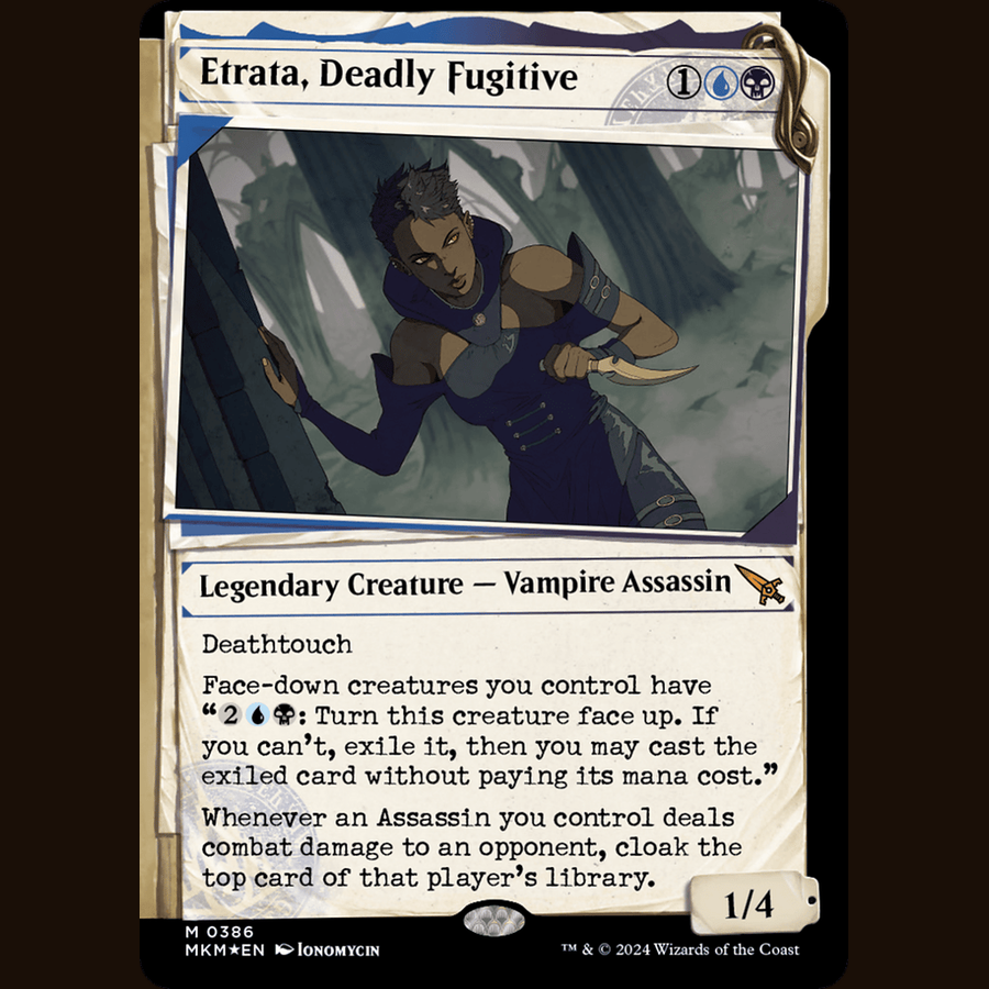 Etrata, Deadly Fugitive (Showcase) (Invisible Ink) [Murders at Karlov Manor] full-card image