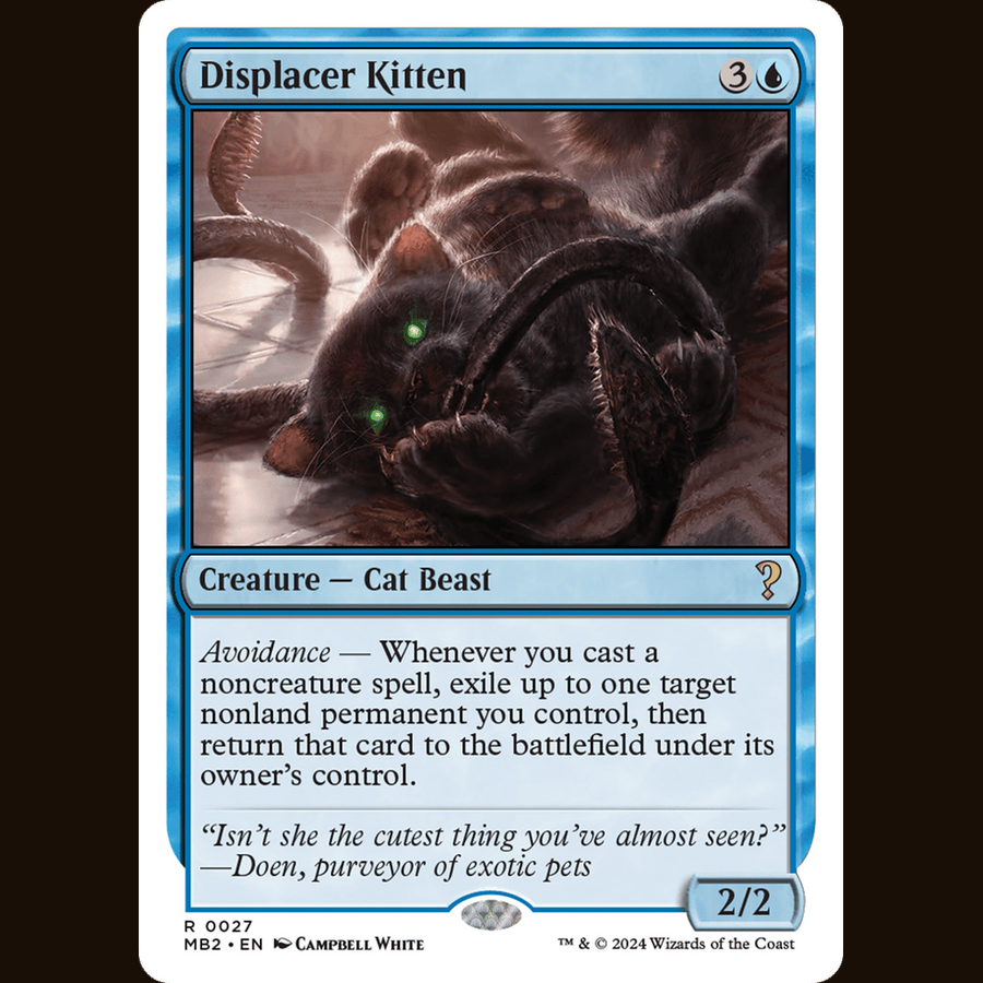 Displacer Kitten (White Border) [Mystery Booster 2] full-card image