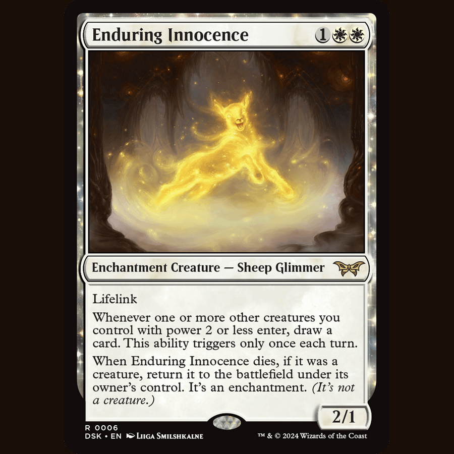 Enduring Innocence [Duskmourn: House of Horror] full-card image