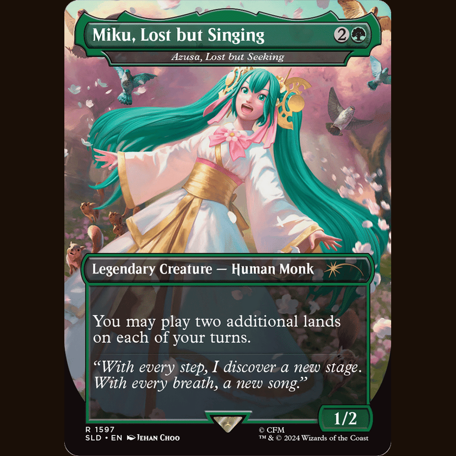 Miku, Lost but Singing - Azusa, Lost but Seeking [Secret Lair Drop Series] full-card image