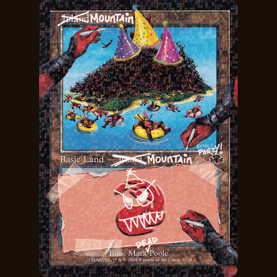 Mountain (7128) (Pool Party Foil) [Secret Lair Drop Series] full-card image