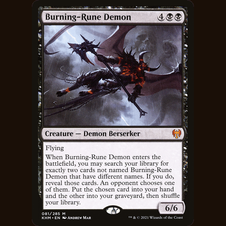 Burning-Rune Demon [Kaldheim] full-card image