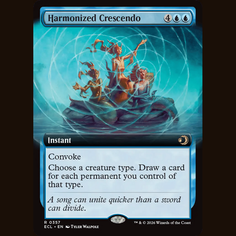 Harmonized Crescendo (Extended Art) [Lorwyn Eclipsed] full-card image