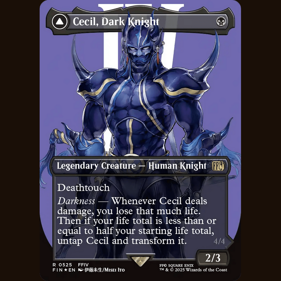 Cecil, Dark Knight (Borderless) (Surge Foil) [Universes Beyond: FINAL FANTASY] full-card image