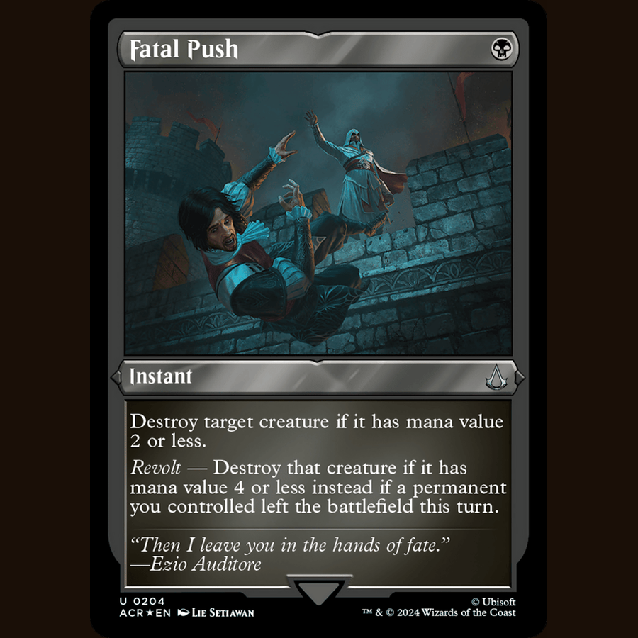 Fatal Push (Foil Etched) [Universes Beyond: Assassin's Creed] full-card image