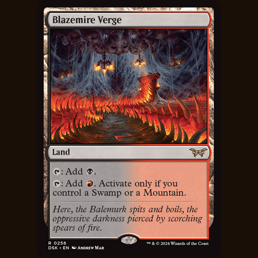 Blazemire Verge [Duskmourn: House of Horror] full-card image