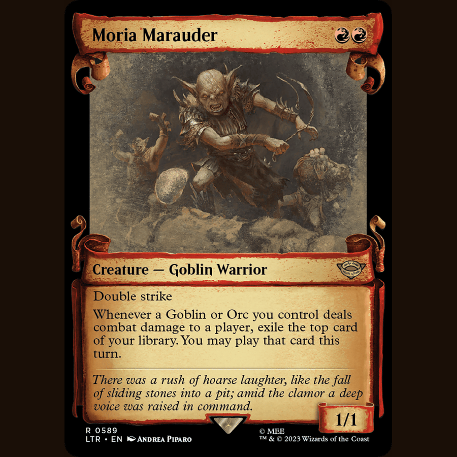 Moria Marauder (Showcase Scrolls) [Universes Beyond: The Lord of the Rings: Tales of Middle-earth] full-card image