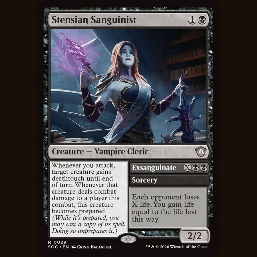Stensian Sanguinist [Commander: Secrets of Strixhaven] full-card image