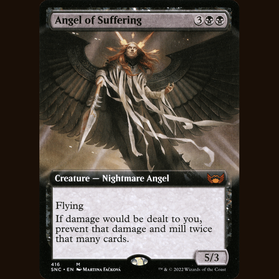 Angel of Suffering (Extended Art) [Streets of New Capenna] full-card image