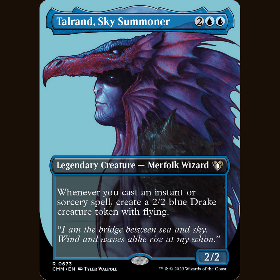 Talrand, Sky Summoner (Borderless) [Commander Masters] full-card image