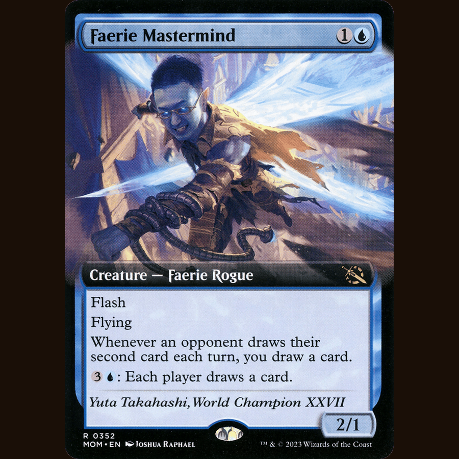 Faerie Mastermind (Extended Art) [March of the Machine] full-card image