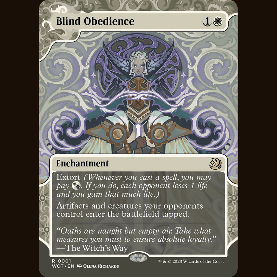 Blind Obedience [Wilds of Eldraine: Enchanting Tales] full-card image