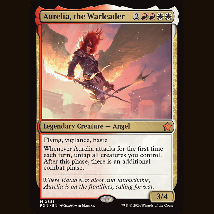 Aurelia, the Warleader [Foundations] full-card image