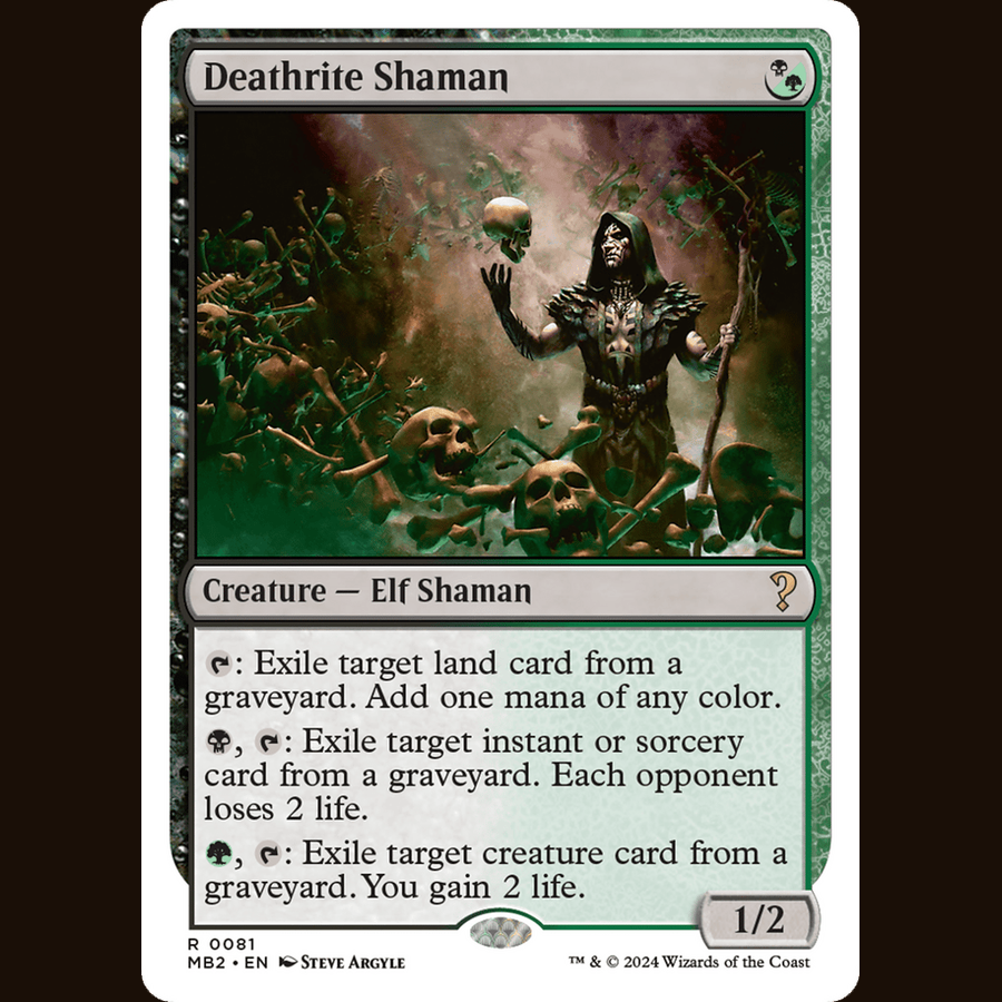 Deathrite Shaman (White Border) [Mystery Booster 2] full-card image