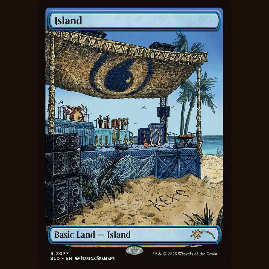 Island (2077) (Rainbow Foil) [Secret Lair Drop Series] full-card image