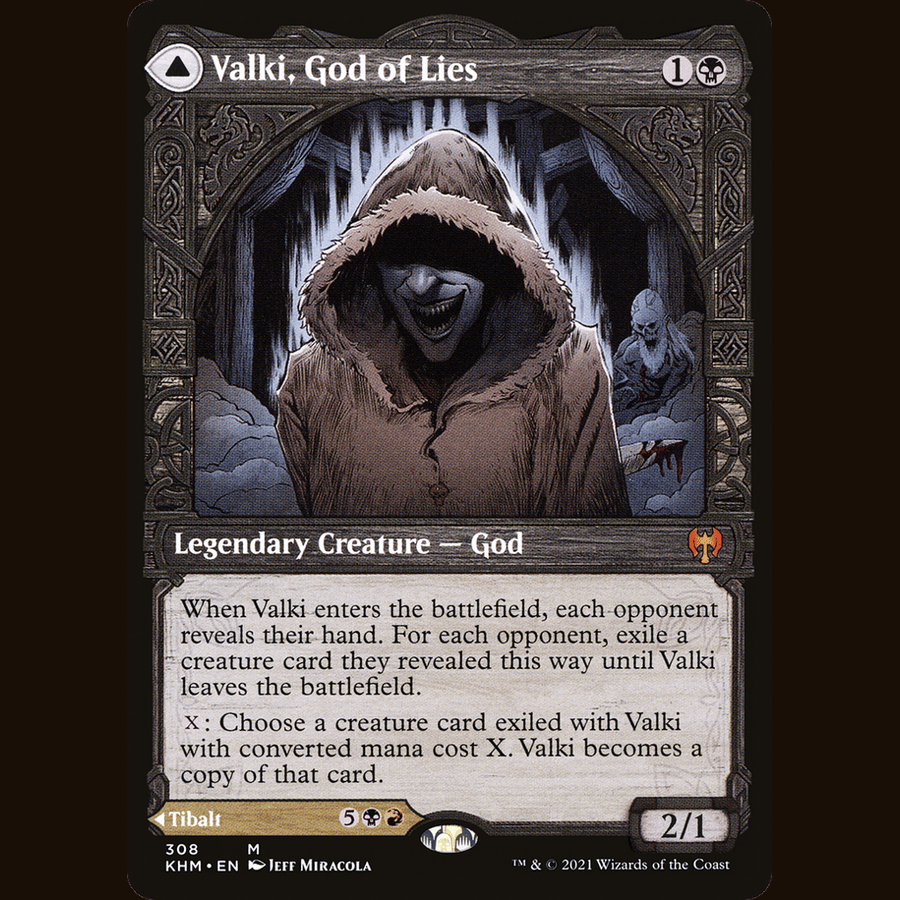 Valki, God of Lies (Showcase) [Kaldheim] full-card image