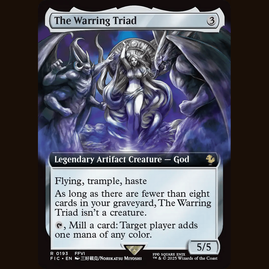 The Warring Triad (Extended Art) [Commander: FINAL FANTASY] full-card image