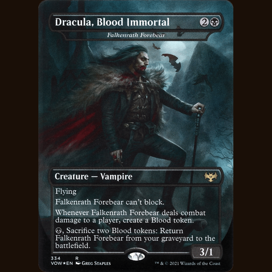 Dracula, Blood Immortal - Falkenrath Forebear [Innistrad: Crimson Vow] full-card image