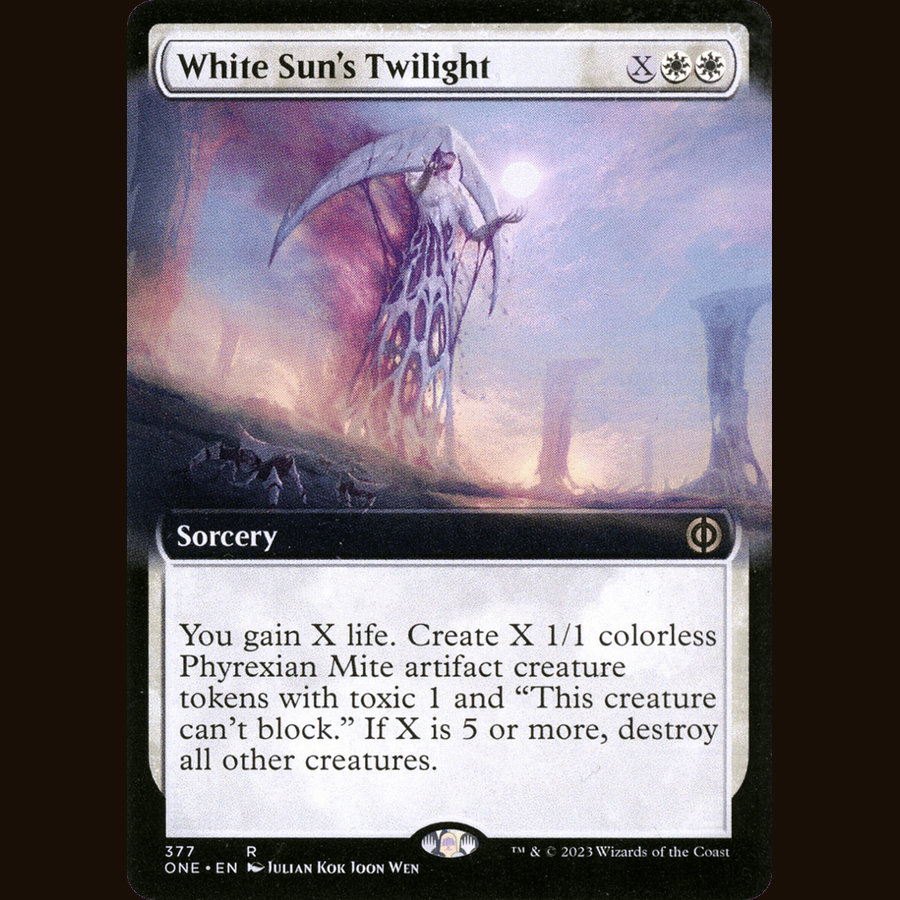 White Sun's Twilight (Extended Art) [Phyrexia: All Will Be One] full-card image
