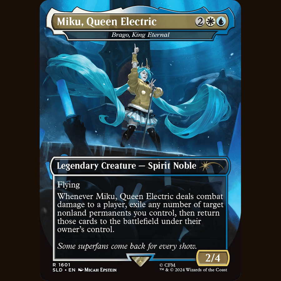 Miku, Queen Electric - Brago, King Eternal (Rainbow Foil) [Secret Lair Drop Series] full-card image