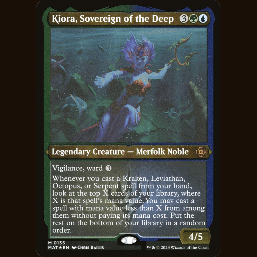 Kiora, Sovereign of the Deep (Foil Etched) [March of the Machine: The Aftermath] full-card image