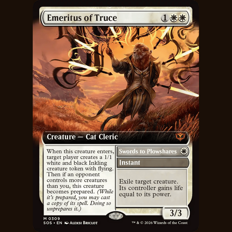 Emeritus of Truce (Extended Art) [Secrets of Strixhaven] full-card image