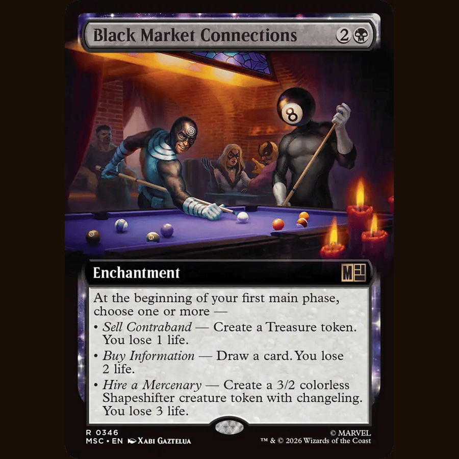 Black Market Connections (Extended Art) [Commander: Marvel Super Heroes] full-card image