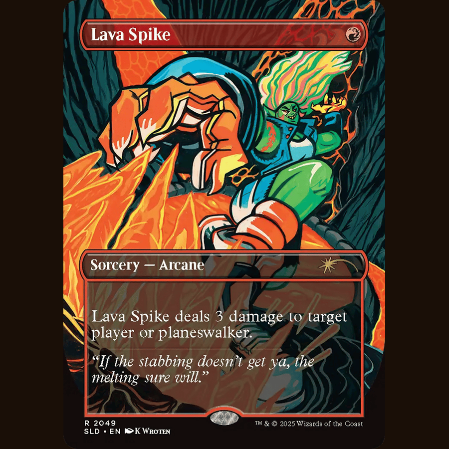 Lava Spike (2049) (Rainbow Foil) [Secret Lair Drop Series] full-card image
