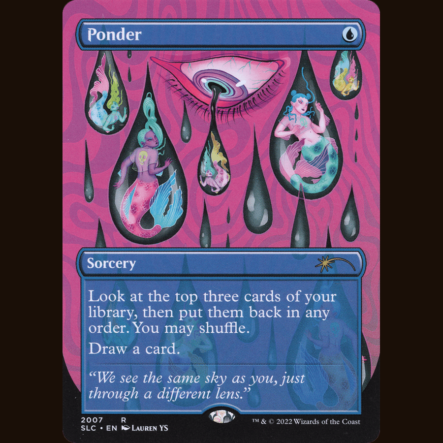 Ponder (Borderless) [Secret Lair: 30th Anniversary Countdown Kit] SLC #2007 full-card image