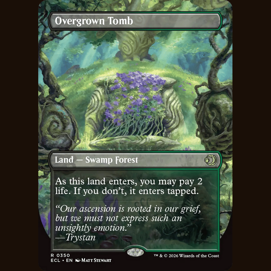 Overgrown Tomb (Borderless) [Lorwyn Eclipsed] full-card image